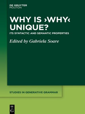 cover image of Why is 'Why' Unique?